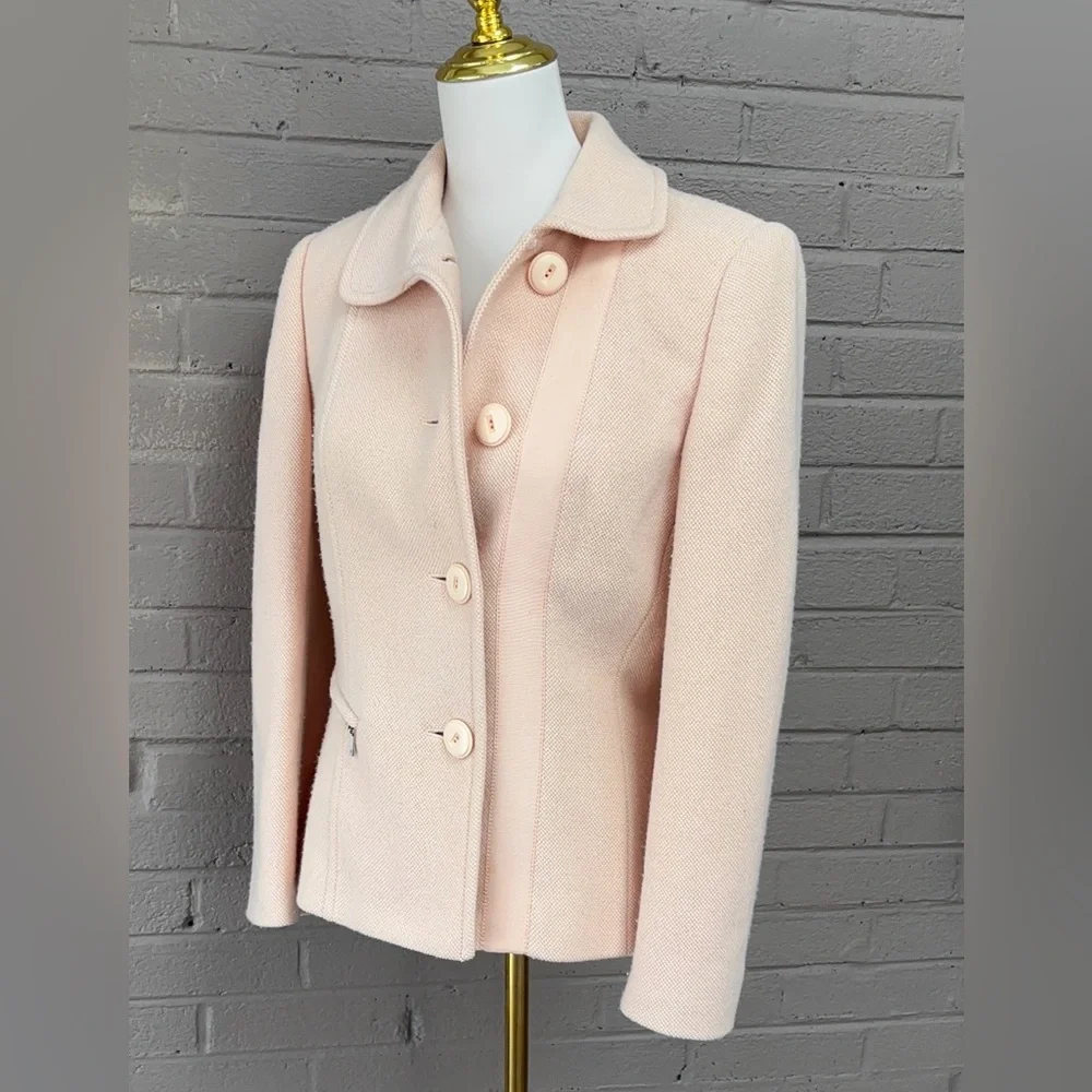 Carlisle Vintage  Peachy Pink Wool -Silk blend Jacket 6